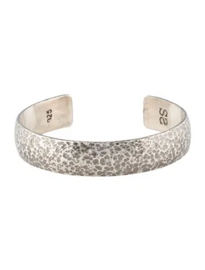 Pre-owned Suneera Diamond Hammered Cuff Bracelet, 6.25" In Multi