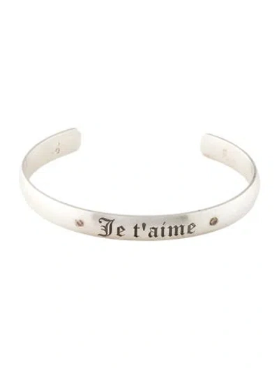 Pre-owned Suneera Diamond 'je T'aime' Cuff Bracelet, 6" In Multi