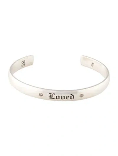 Pre-owned Suneera Diamond 'loved' Cuff Bracelet, 6" In Multi