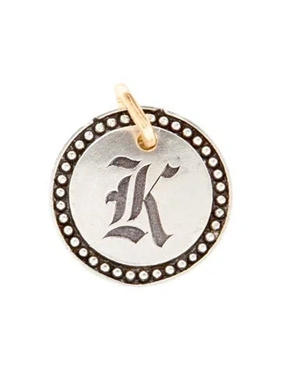 Pre-owned Suneera 'k' Zoi Pendant, 1" In Multi