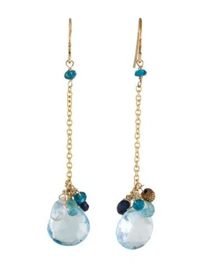 Pre-owned Suneera Multistone Drop Earrings