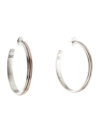 Pre-owned Suneera Two-tone Hoop Earrings In Multi