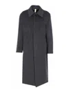 Sunflower Grey Winter Coat Frontal Buttons Closure In Gray