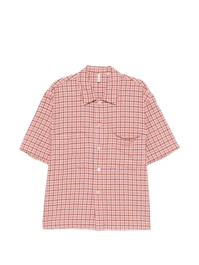 Sunflower Adam Checked Shirt In Pink