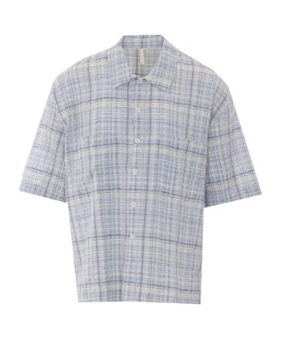 Sunflower Adam Checked Short-sleeve Shirt In Blue