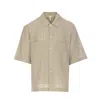 Sunflower Green Adam Shirt Frontal Buttons Closure In Beige