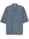 Sunflower Blue Cotton Shirt In Blue