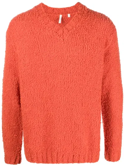 Sunflower Aske Fleece-texture Jumper In Orange