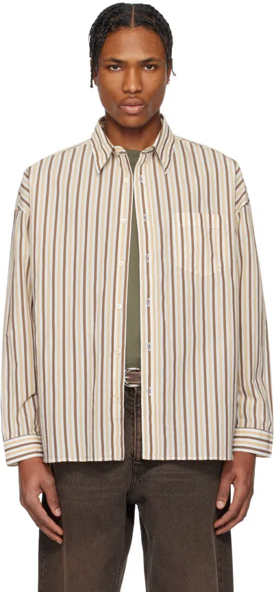 Sunflower Beige Stable Shirt In Beige Stripe 150