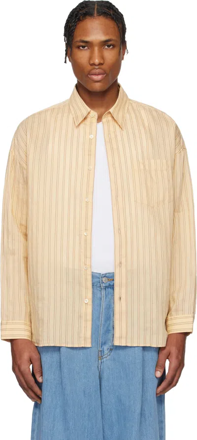 Sunflower Cotton-blend Stripe Stable Shirt In Creme