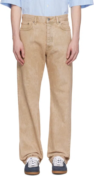Sunflower Beige Straight Twist Jeans In Dyed Natural 151