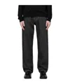 Sunflower Classic Straight-leg Black Cotton Jeans With Button Fly And Five-pocket Design In Black