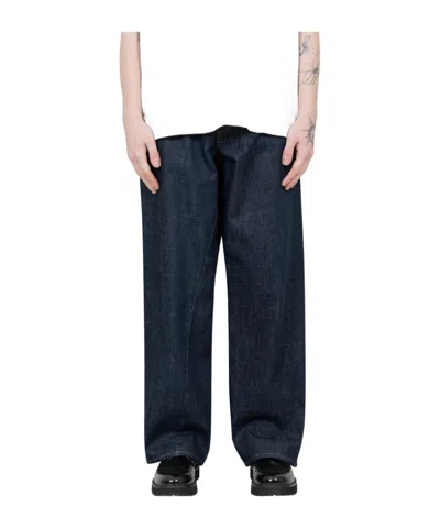 Sunflower Belt Loop Denim Trousers In Blue