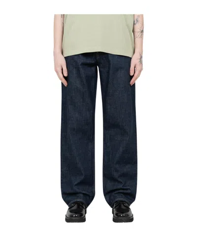 Sunflower Belt Loop Denim Trousers In Blue