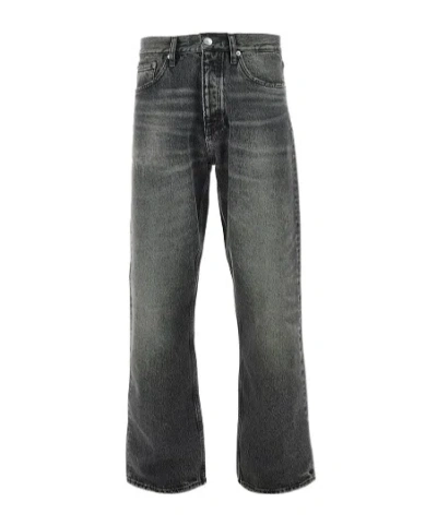 Sunflower Kick-flare Raw-denim Jeans In Black