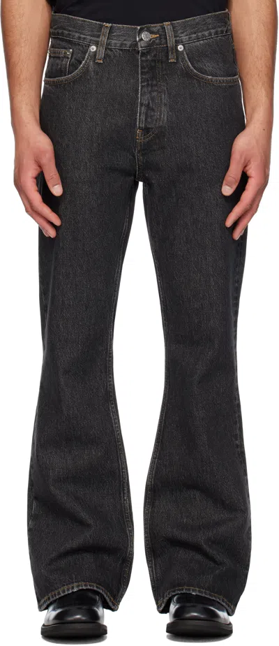 Sunflower Black Classic Flare Jeans In Black Stone 709