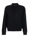Sunflower Black Polo Shirt With Classic Collar And Ribbed Trims