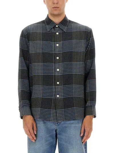 SUNFLOWER MEN BLUE REGULAR CHECK SHIRT