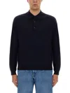 Sunflower Black Polo Shirt With Classic Collar And Ribbed Trims