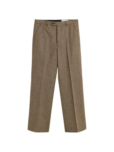 Sunflower Bridge Wool Check Trousers In Neutral