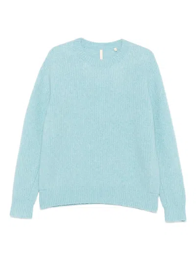Sunflower Brushed Ribbed Neck Sweatshirt For Men In Blue