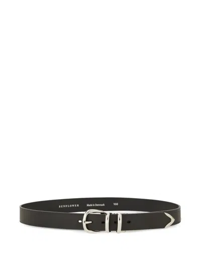 Sunflower Leather Belt In Black