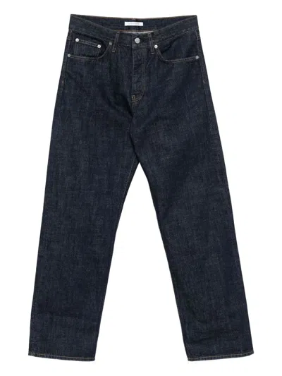 Sunflower Button-fastening Cotton Jeans In Blue