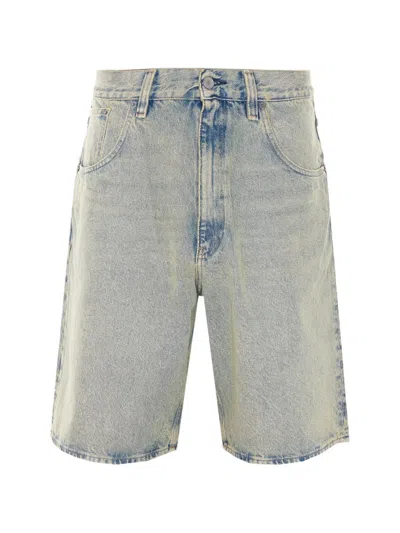 Sunflower Buttoned Denim Shorts In Blue