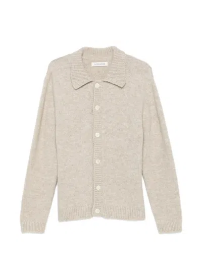 Sunflower Button-up Collared Sweater In Neutral