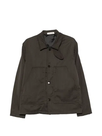 Sunflower Button-up Throat-latch Jacket In Brown
