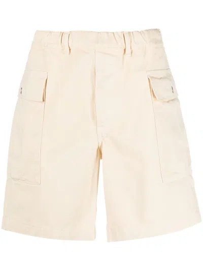 Sunflower Cargo-pocket Cotton Shorts In White