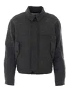Sunflower Harington Herringbone Wool Jacket In Gray