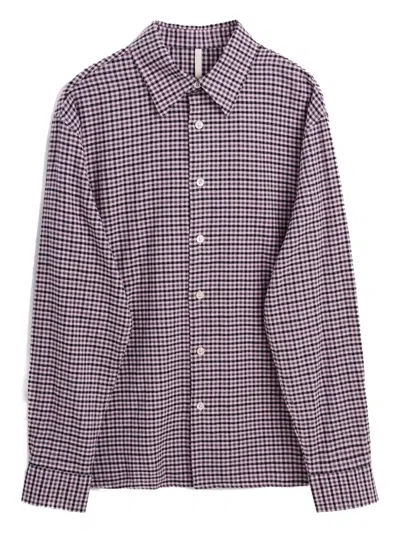 Sunflower Check-print Cotton Shirt In Multi