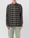 Sunflower Stable Checked Viscose Lino Loose Shirt In Black