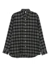 Sunflower Checked Long-sleeves Shirt In Black