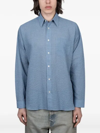 Sunflower Checked Shirt In Blue