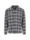 Sunflower Plaid Cotton Shirt In Gray