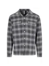 Sunflower Plaid Cotton Shirt In Gray