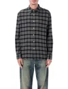 Sunflower Checked Studio Shirt In Black