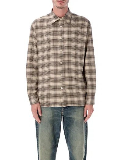 Sunflower Checked Studio Shirt In Neutral