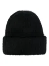 Sunflower Chunky-knit Beanie Hat In Black