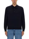 Sunflower Black Polo Shirt With Classic Collar And Ribbed Trims In Black