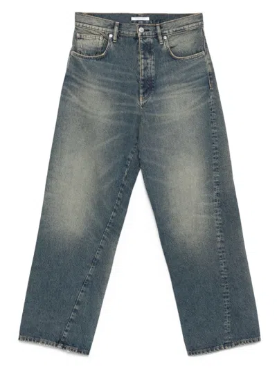 Sunflower Classic Five-pocket Denim Jeans With Button Fly Closure In Blue