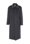 Sunflower Winter Button-fastening Pocket Coat In Gray