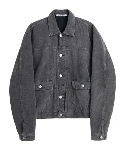 Sunflower Collared Casual Jacket In Gray