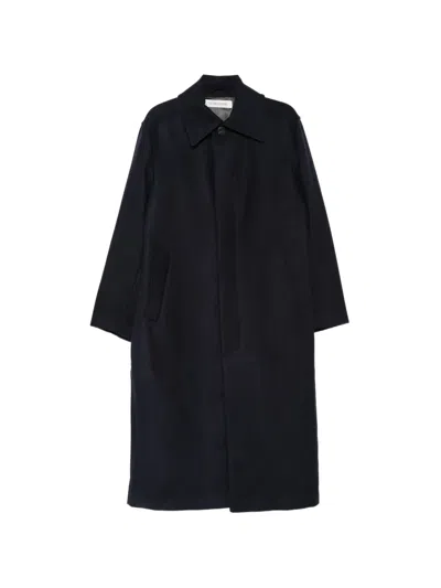 Sunflower Concealed-front Coat In Blue