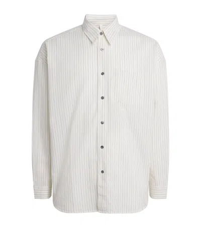 Sunflower Cotton-blend Stripe Stable Shirt In White