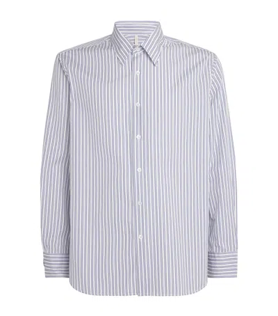 Sunflower Cotton Stripe Shirt In White