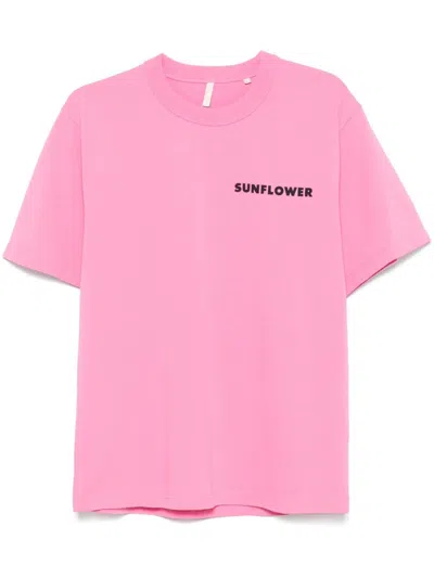Sunflower Cotton T-shirt In Pink