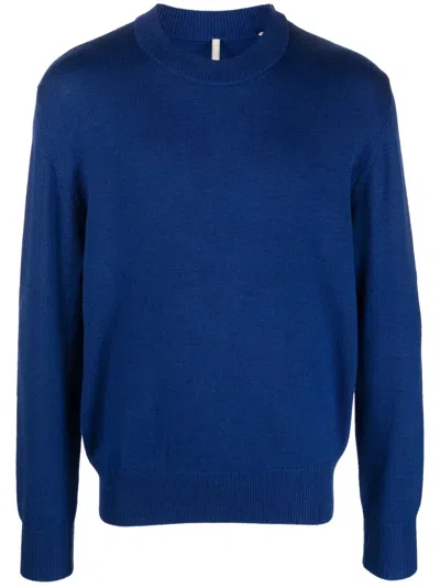 Sunflower Crew-neck Merino-wool Jumper In Blue